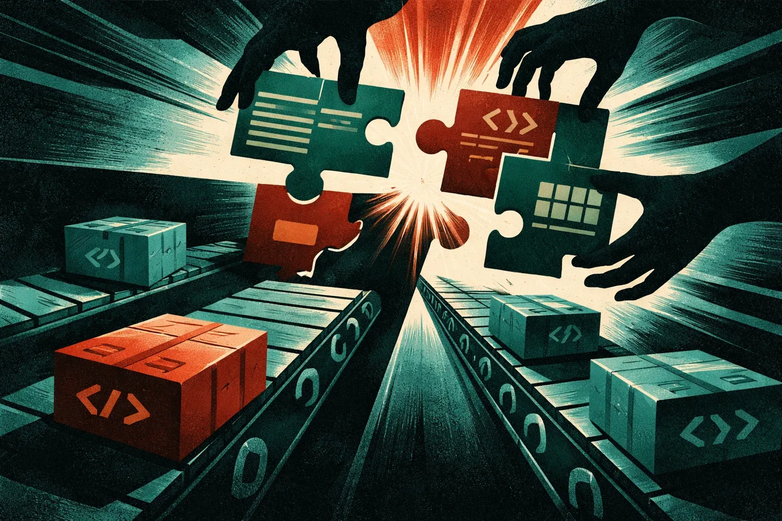 Illustration for: Shipping pieces of the machine-readable web