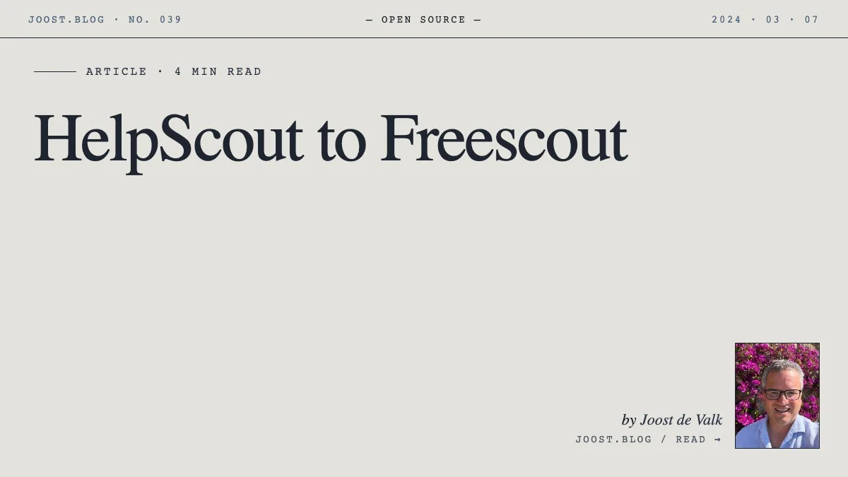 HelpScout to Freescout · Joost.blog
